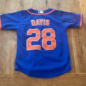 New York Mets Ike Davis #28 Majestic Stitched Sz Small